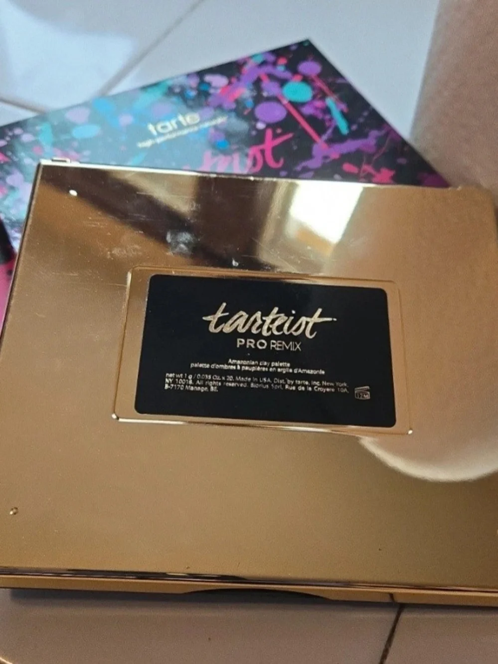 tarteist PRO REMIX Eyeshadow Palette – Pink, Teal, Blue, Purple Splatter Design